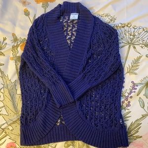 Navy Crochet Sweater 2X Old Navy